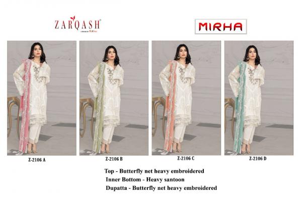 Zarqash Mirha Designer Embroidery Pakistani Salwar 